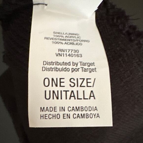 Cat & Jack Toddler Solid Beanie New Black - One Size - Cuffed and Ribbed - Picture 6 of 6